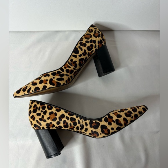 Marc Fisher animal print pointed toe block heels size 9.5 - Picture 8 of 10
